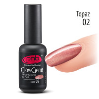 PNB Магнитный гель лак Glow Gems PNB 02 Topaz