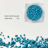 Puffy Dot Siller LIGHT BLUE, 5g (бусинки для декора)