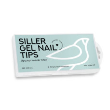 Siller gel nail tips – прозрачные гелевые типсы, форма овал 240 штук
