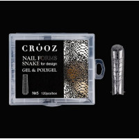 Crooz Верхние формы Nail Forms Snake for design 5 Длинный квадрат
