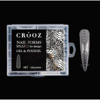 Crooz Верхние формы Nail Forms Snake for design 7 Удлиненный миндаль