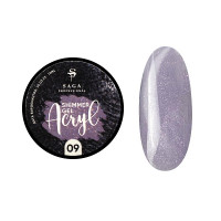 Saga Professional Гель для нарощення с шиммером Acryl gel 13мл 09