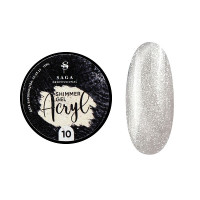 Saga Professional Гель для нарощення с шиммером Acryl gel 13мл 10