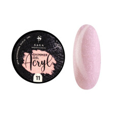 Saga Professional Гель для нарощення с шиммером Acryl gel 13мл 11