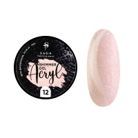 Saga Professional Гель для нарощення с шиммером Acryl gel 13мл 12