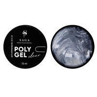 Saga Professional Poly gel в банке 15мл Clear