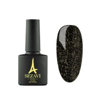 Sezavi Top Glitter Gold Закрепитель без липкого слоя с мелким шиммером