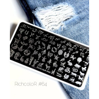 Пластина для стемпинга RichColor RR 64
