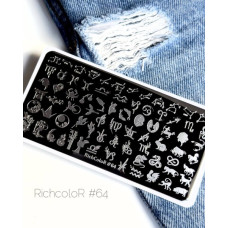 Пластина для стемпинга RichColor RR 64