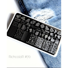 Пластина для стемпинга RichColor RR 70