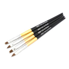 YRE NK-15 Набор кистей для росписи 4шт черная ручка